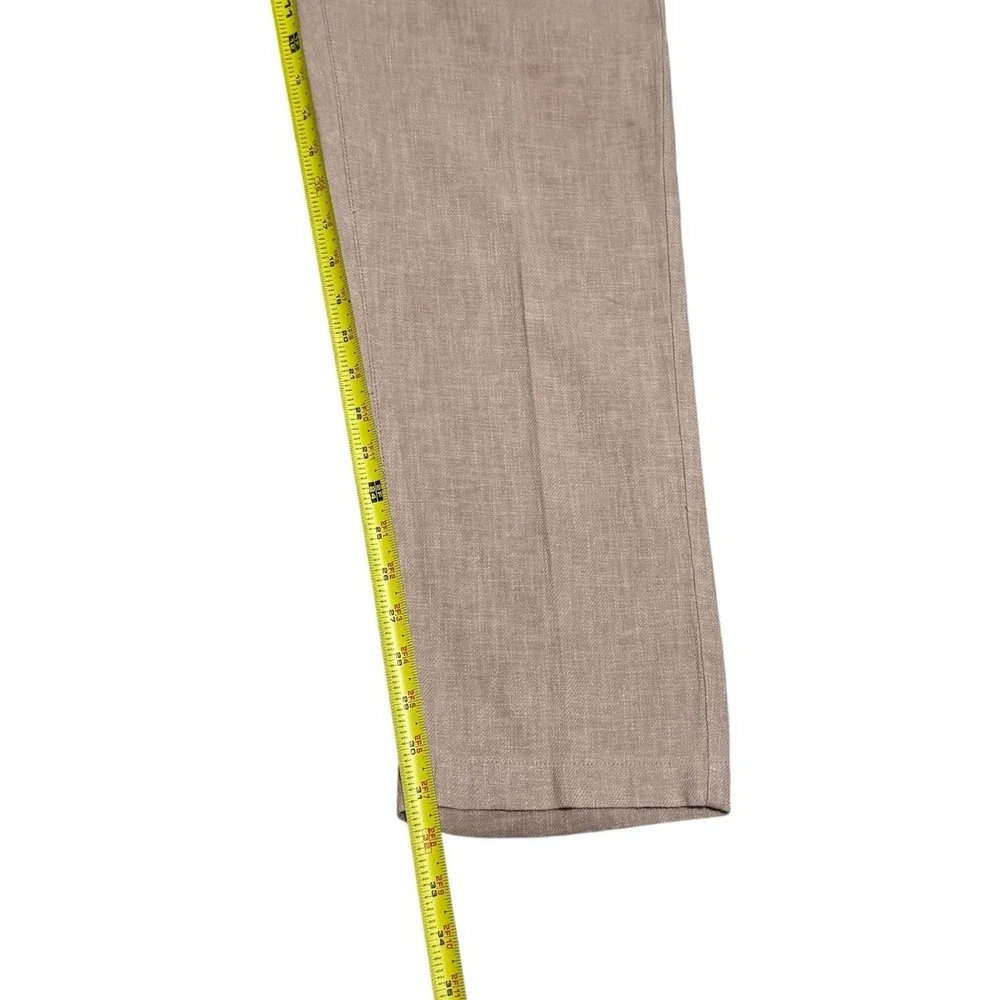 Burberry Brit Tan Straight Pleated Cotton Blend Pants Men's 38 FLAWS (38x31.25)‎